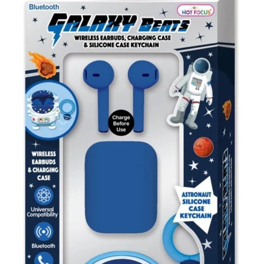 Galaxy Beats - Space Bluetooth Earbuds With Charging Case & Key Chain